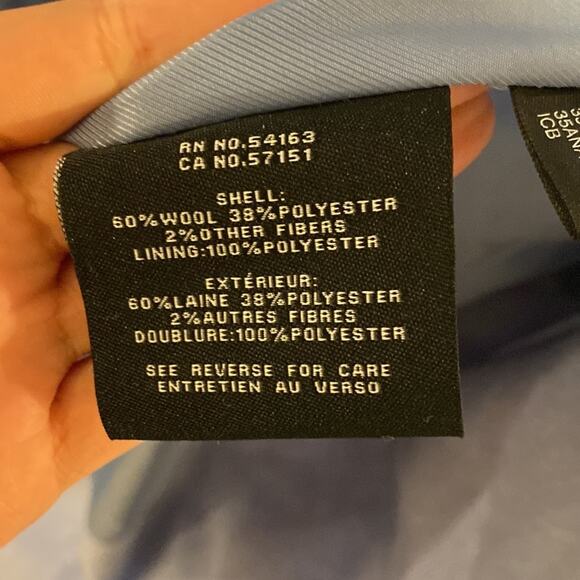 NEW!! Size 8 Cole Haan Belted Wrap Coat Ice Blue NEW!! - Picture 13 of 13